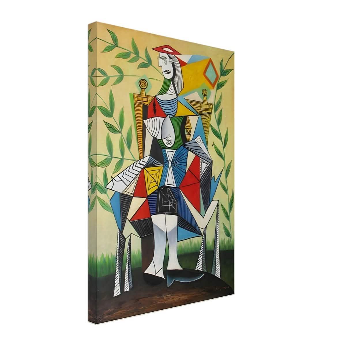 Seated Woman in a Garden by Pablo Picasso 1938 - Canvas - 40x60 cm / 16x24″ - Thick