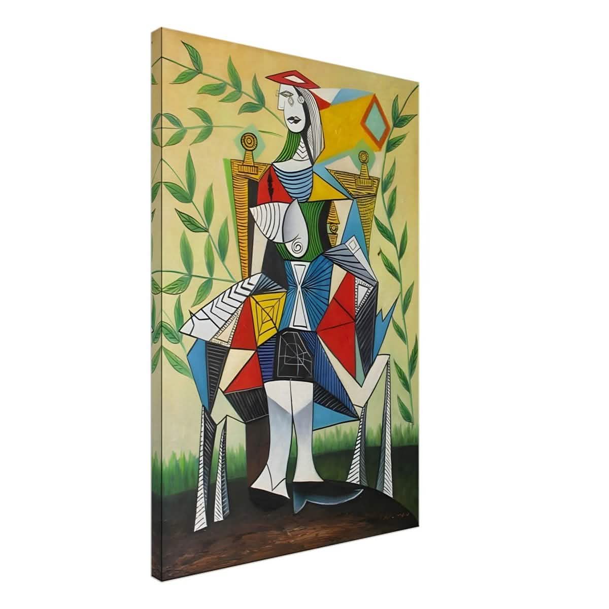 Seated Woman in a Garden by Pablo Picasso 1938 - Canvas - 60x90 cm / 24x36″ - Thick