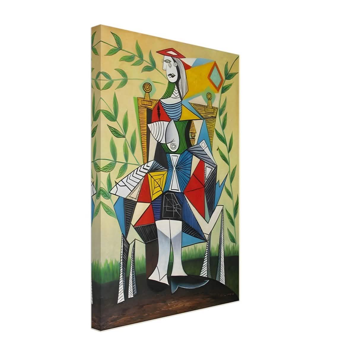 Seated Woman in a Garden by Pablo Picasso 1938 - Canvas - 30x45 cm / 12x18″ - Slim