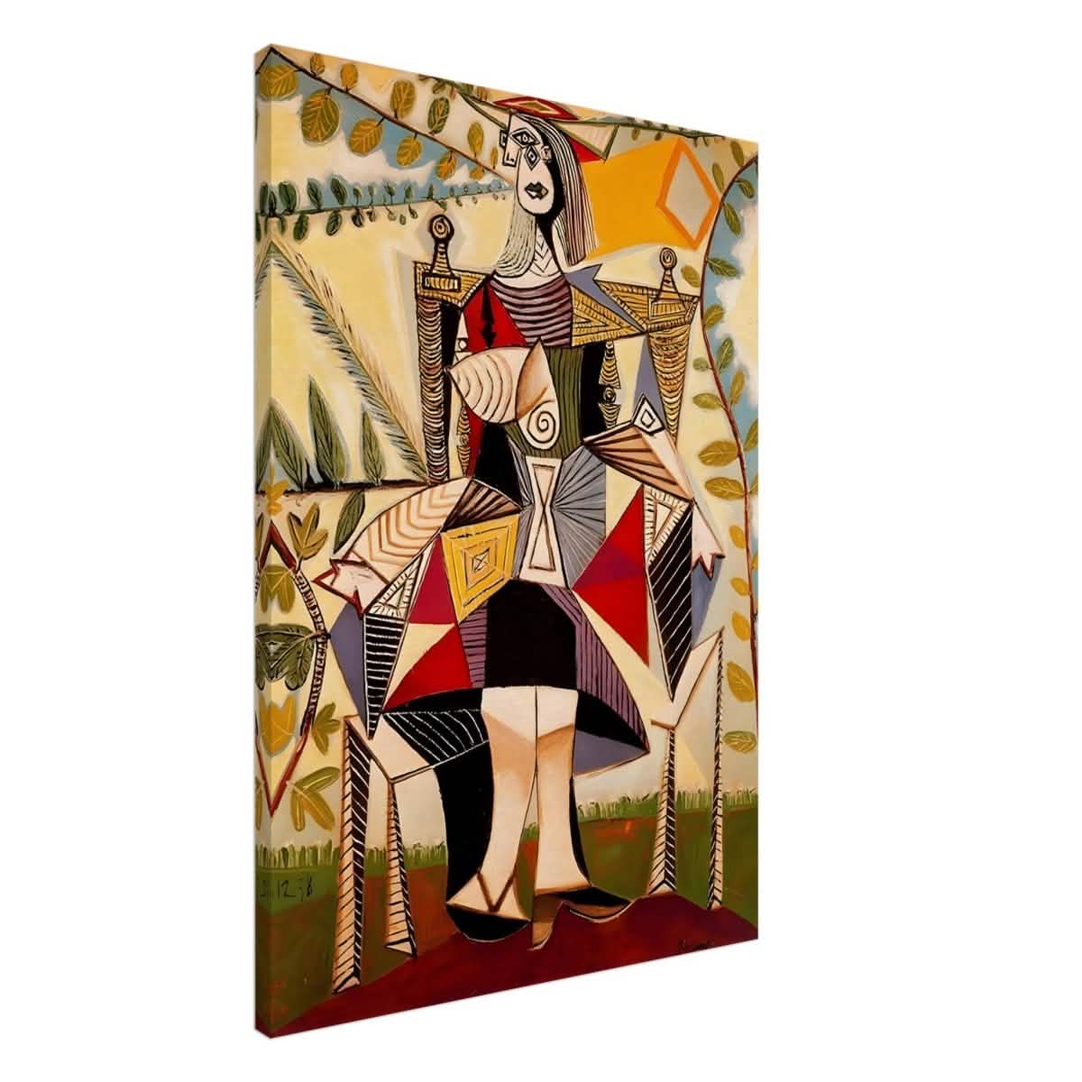 Seated Woman in a Garden by Pablo Picasso - Canvas - 70x100 cm / 28x40″ - Thick