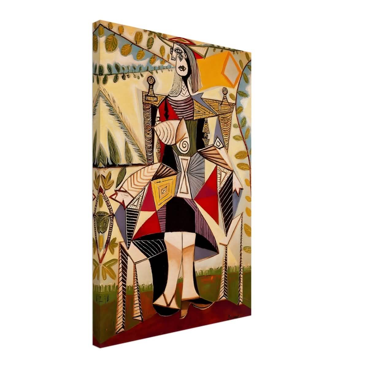 Seated Woman in a Garden by Pablo Picasso - Canvas - 40x60 cm / 16x24″ - Slim