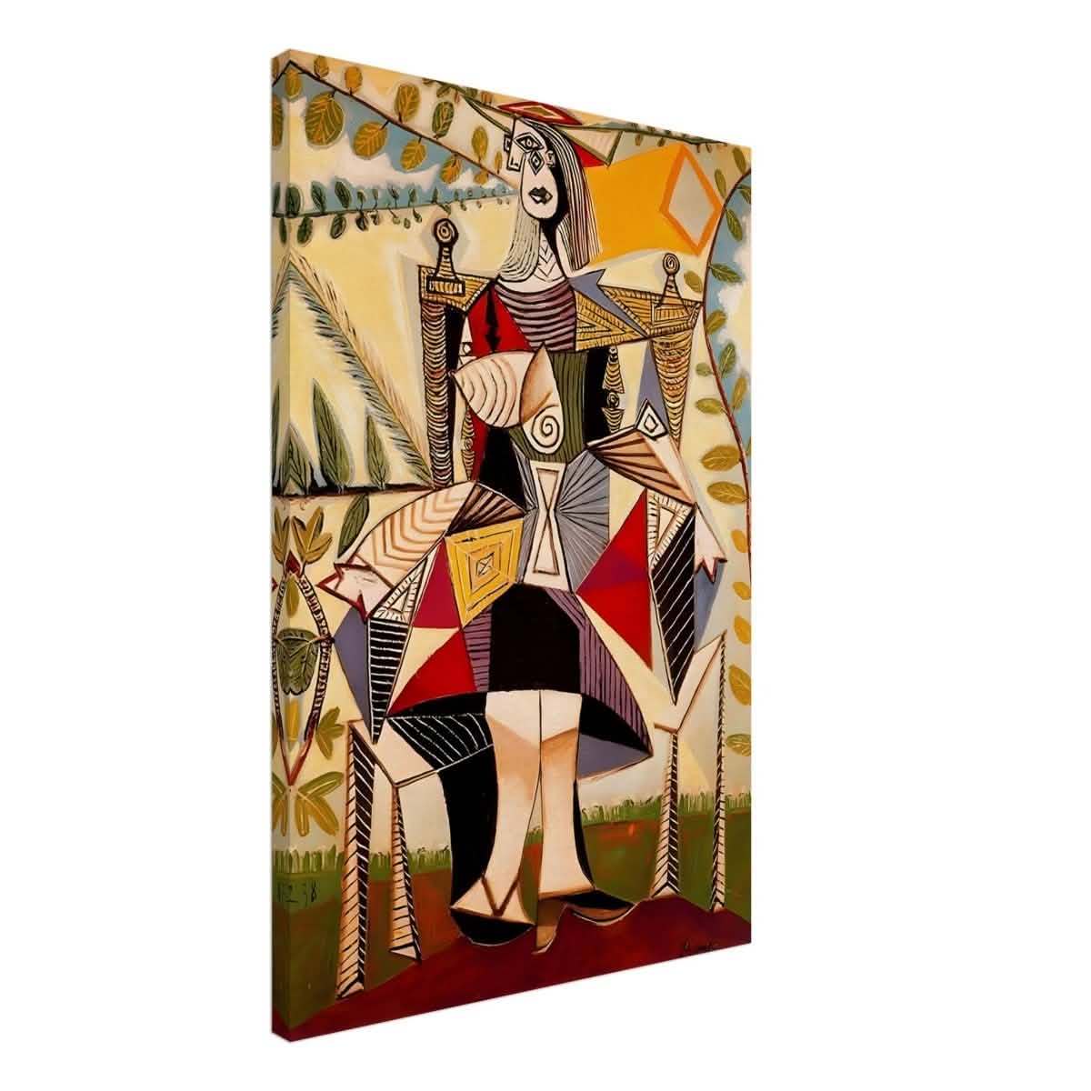 Seated Woman in a Garden by Pablo Picasso - Canvas - 50x75 cm / 20x30″ - Slim