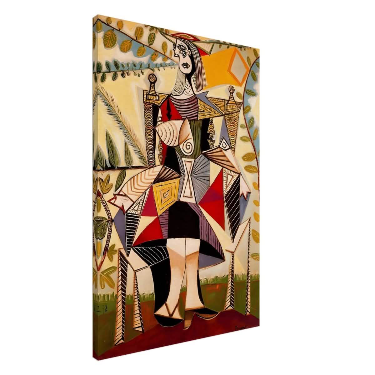 Seated Woman in a Garden by Pablo Picasso - Canvas - 60x90 cm / 24x36″ - Slim