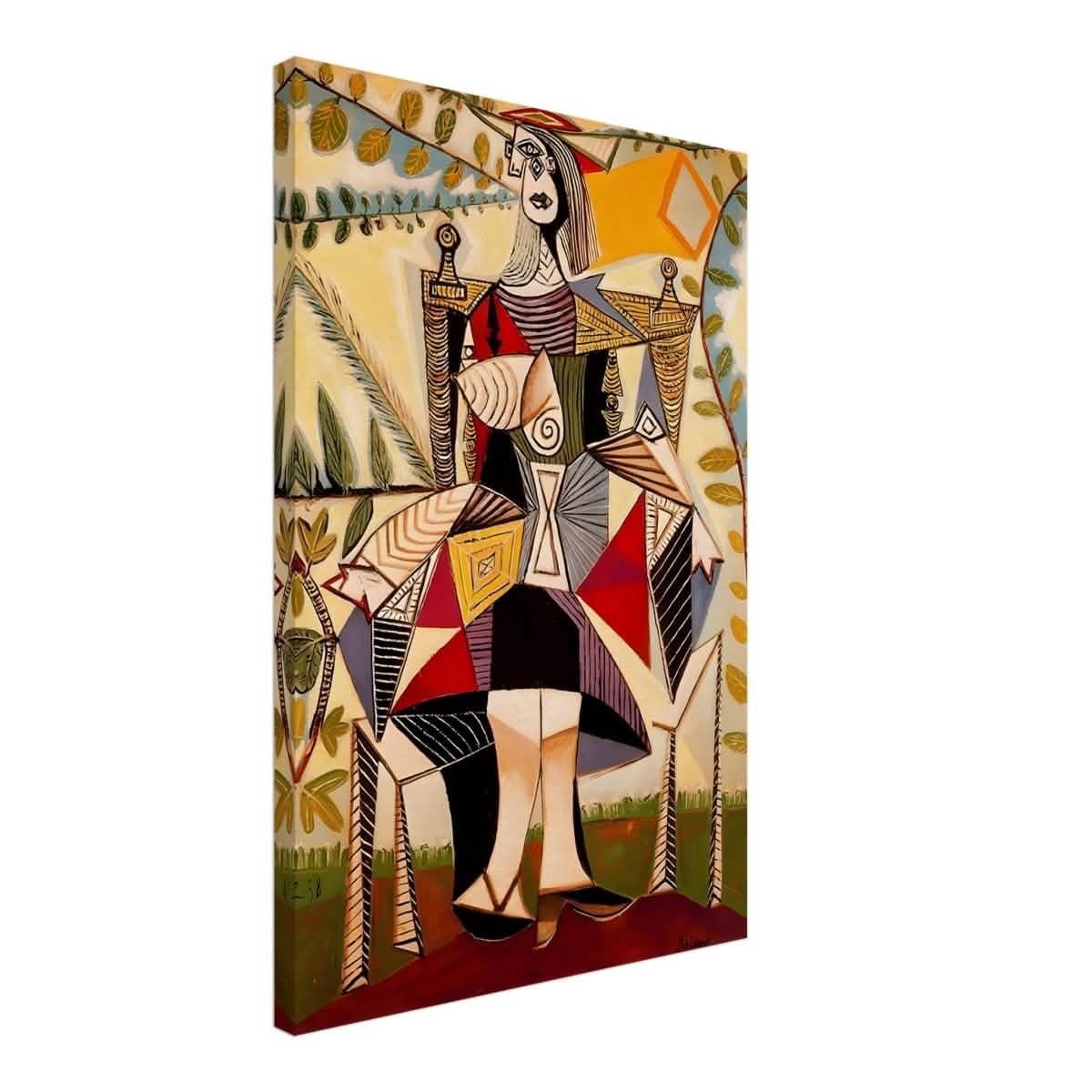 Seated Woman in a Garden by Pablo Picasso - Canvas - 50x75 cm / 20x30″ - Thick