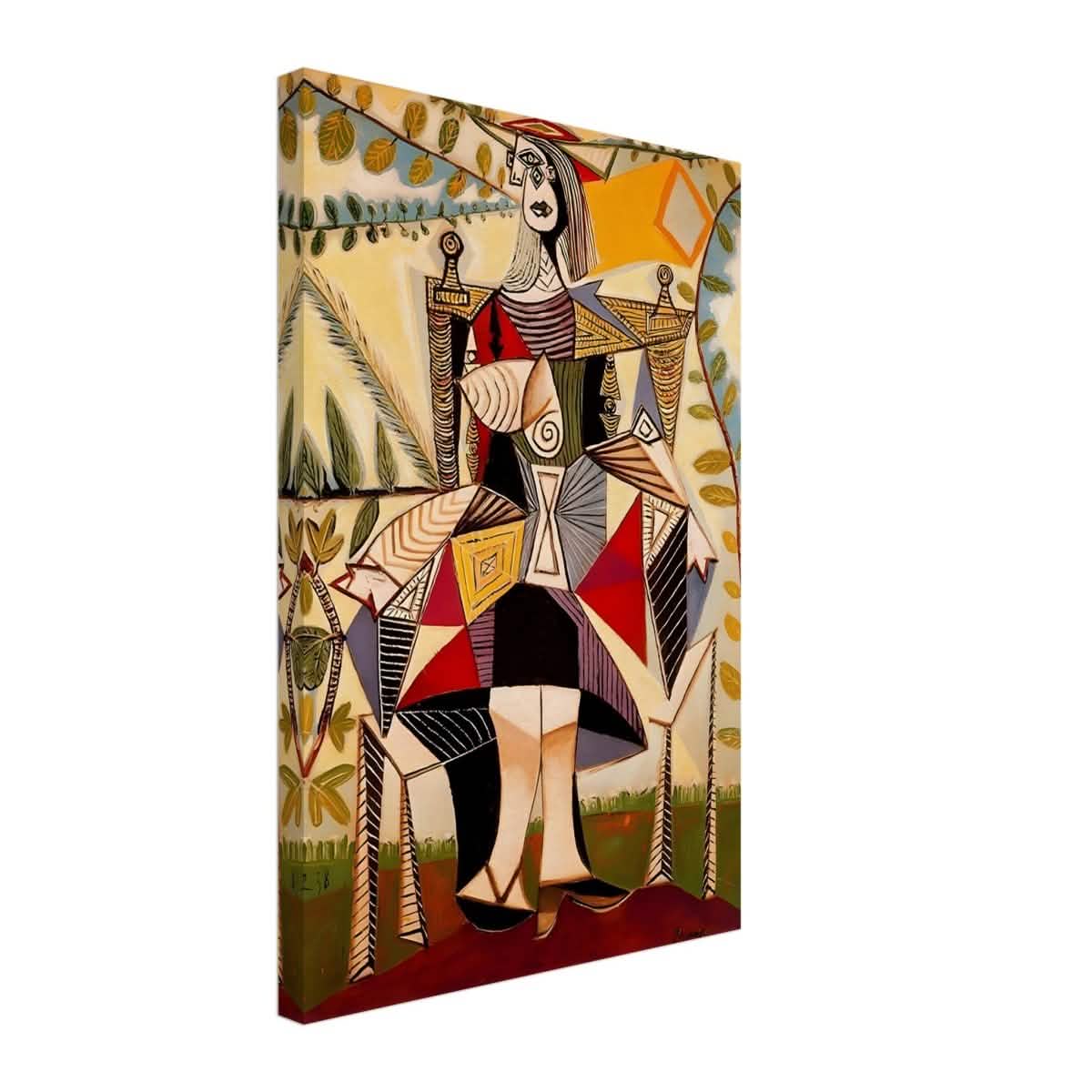 Seated Woman in a Garden by Pablo Picasso - Canvas - 40x60 cm / 16x24″ - Thick