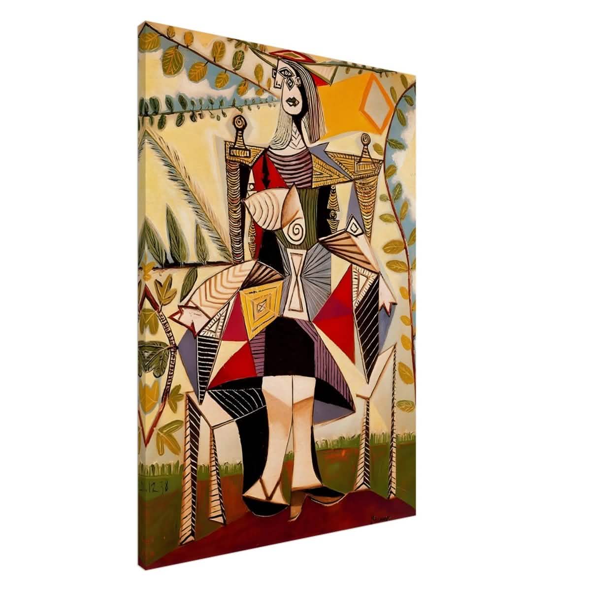 Seated Woman in a Garden by Pablo Picasso - Canvas - 70x100 cm / 28x40″ - Slim