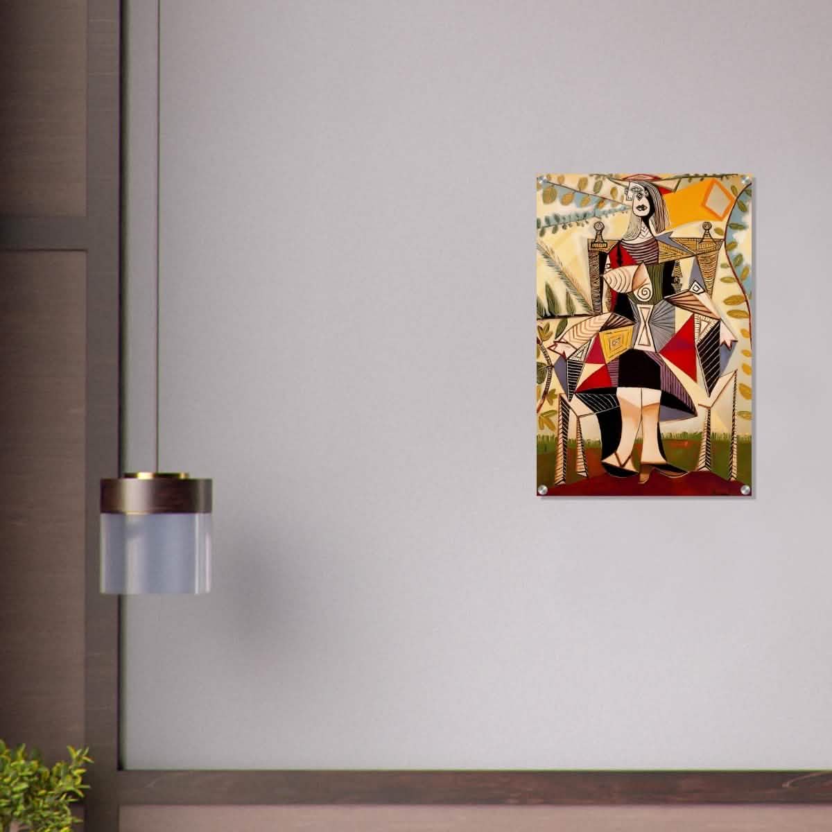 Seated Woman in a Garden by Pablo Picasso - Acrylic Print - 50x75 cm / 20x30″ -