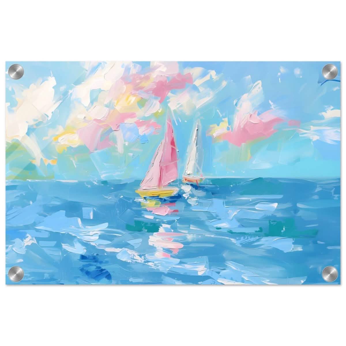 Serenade at Sea | Abstract Nautical Scene | Wall art Print - Acrylic Print - 30x45 cm / 12x18″ -