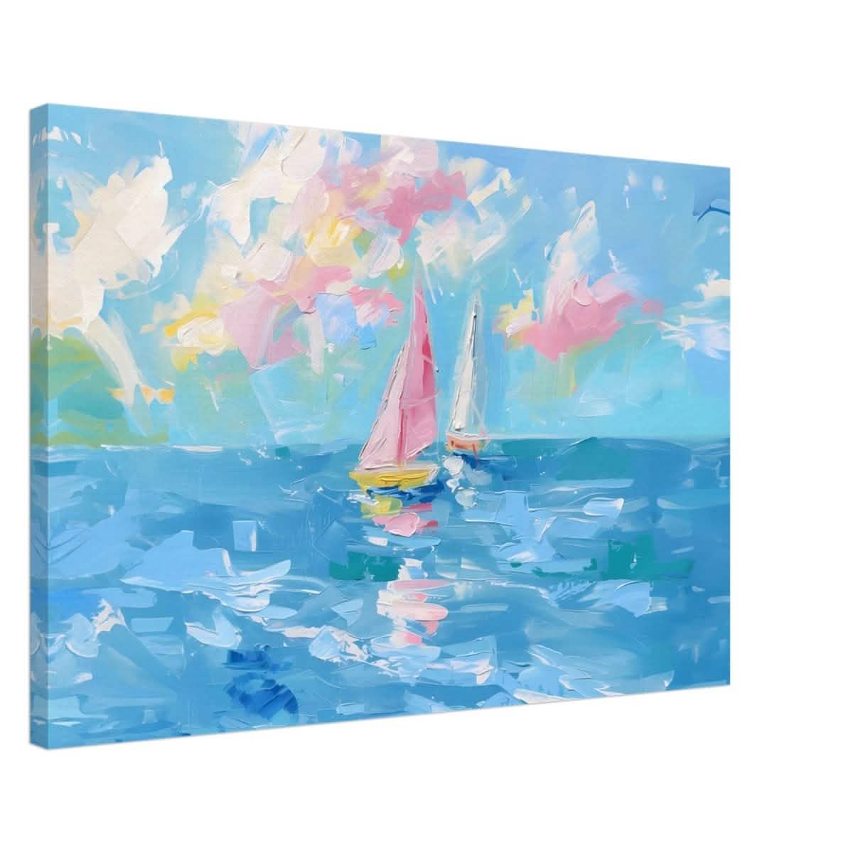 Serenade at Sea | Abstract Nautical Scene | Wall art Print - Canvas - 50x75 cm / 20x30″ -