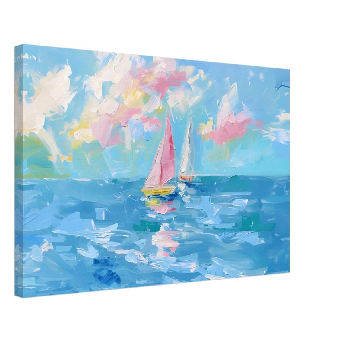 Serenade at Sea | Abstract Nautical Scene | Wall art Print - Canvas - 40x60 cm / 16x24″ -