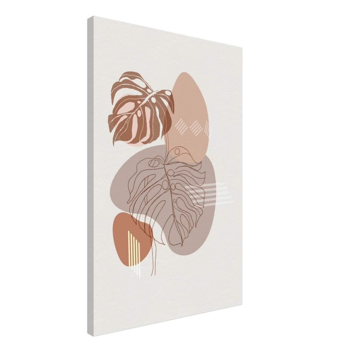 Serene Monstera: Abstract Harmony | Minimalist Wall art Print - 50x75 cm / 20x30″ - Canvas -