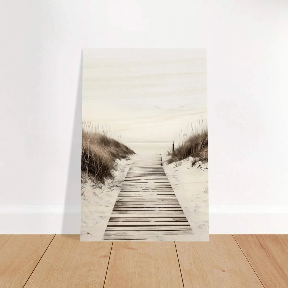 "Serene Pathway" – A Journey to Tranquility | Beach Wall art print - 40x60 cm / 16x24″ - Wood Prints -