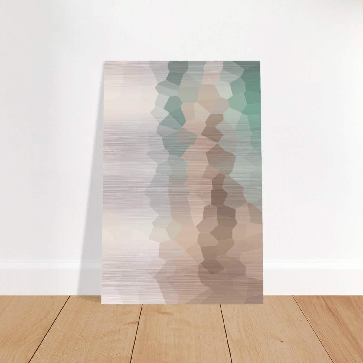 Serene Shores: A Tranquil Escape | Abstract Wall art print - 60x90 cm / 24x36″ - Brushed Aluminum Print -
