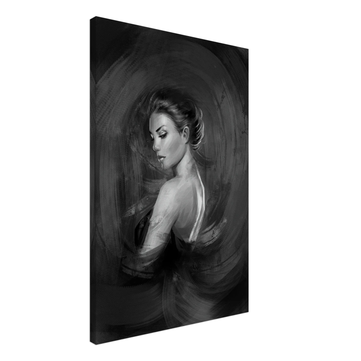 Shades of Solitude | Minimalist Black and White Wall art Print - 50x75 cm / 20x30″ - Canvas -