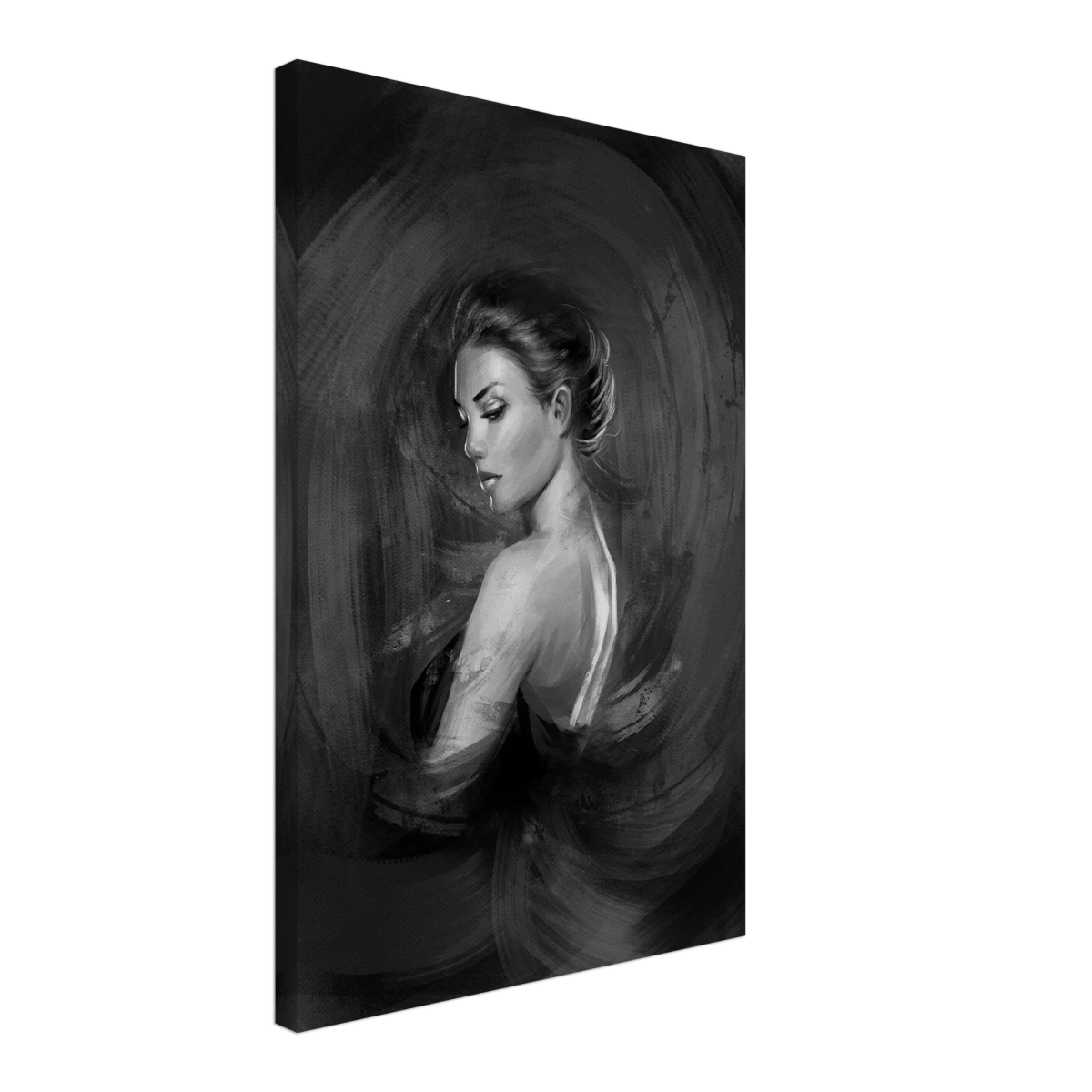 Shades of Solitude | Minimalist Black and White Wall art Print - 40x60 cm / 16x24″ - Canvas -