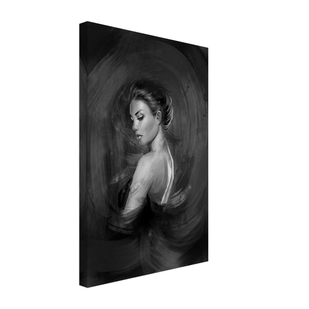 Shades of Solitude | Minimalist Black and White Wall art Print - 30x45 cm / 12x18″ - Canvas -