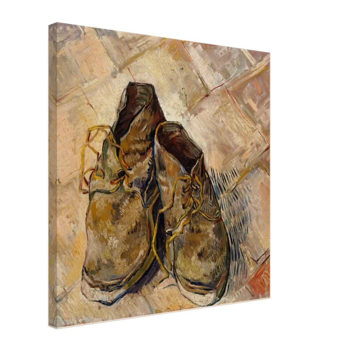 Shoes by Vincent van Gogh | Vintage wall art print - Canvas - 50x50 cm / 20x20″ - Slim