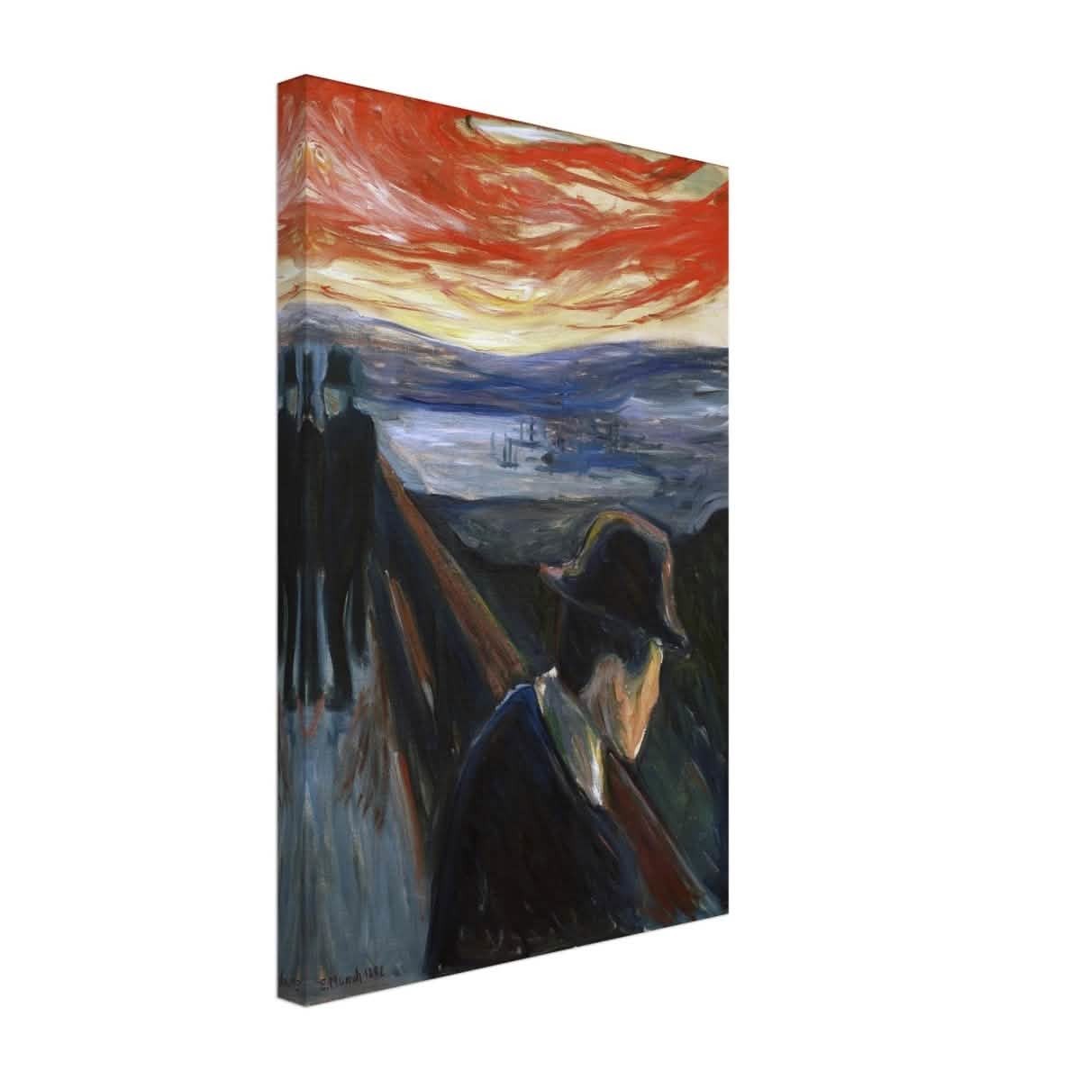 Sick Mood at Sunset – A Haunting Expression of Emotion by Edvard Munch 1892 | Wall art Print - 30x45 cm / 12x18″ - Canvas -