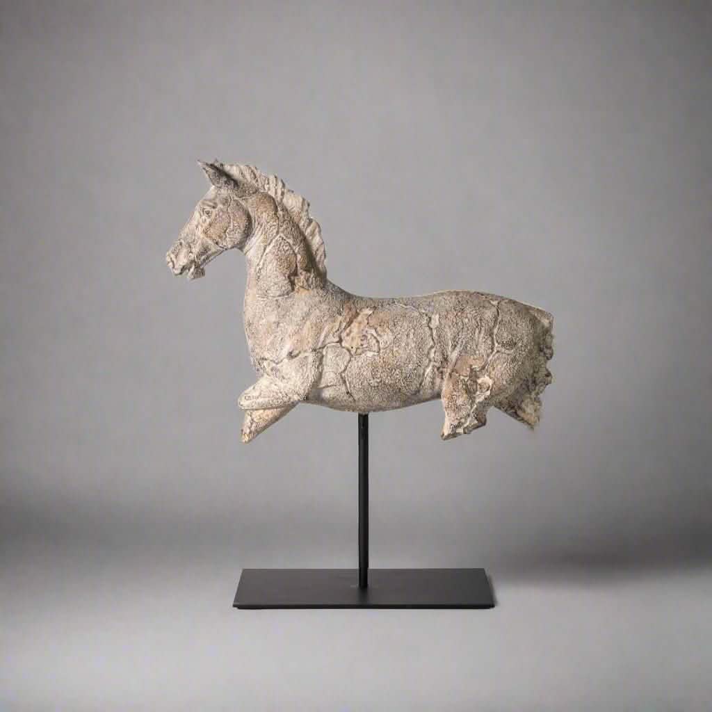 Silent Horse Resin Sculpture – Elegant Modern Tabletop Decoration - Silent Elegance – Horse Sculpture -