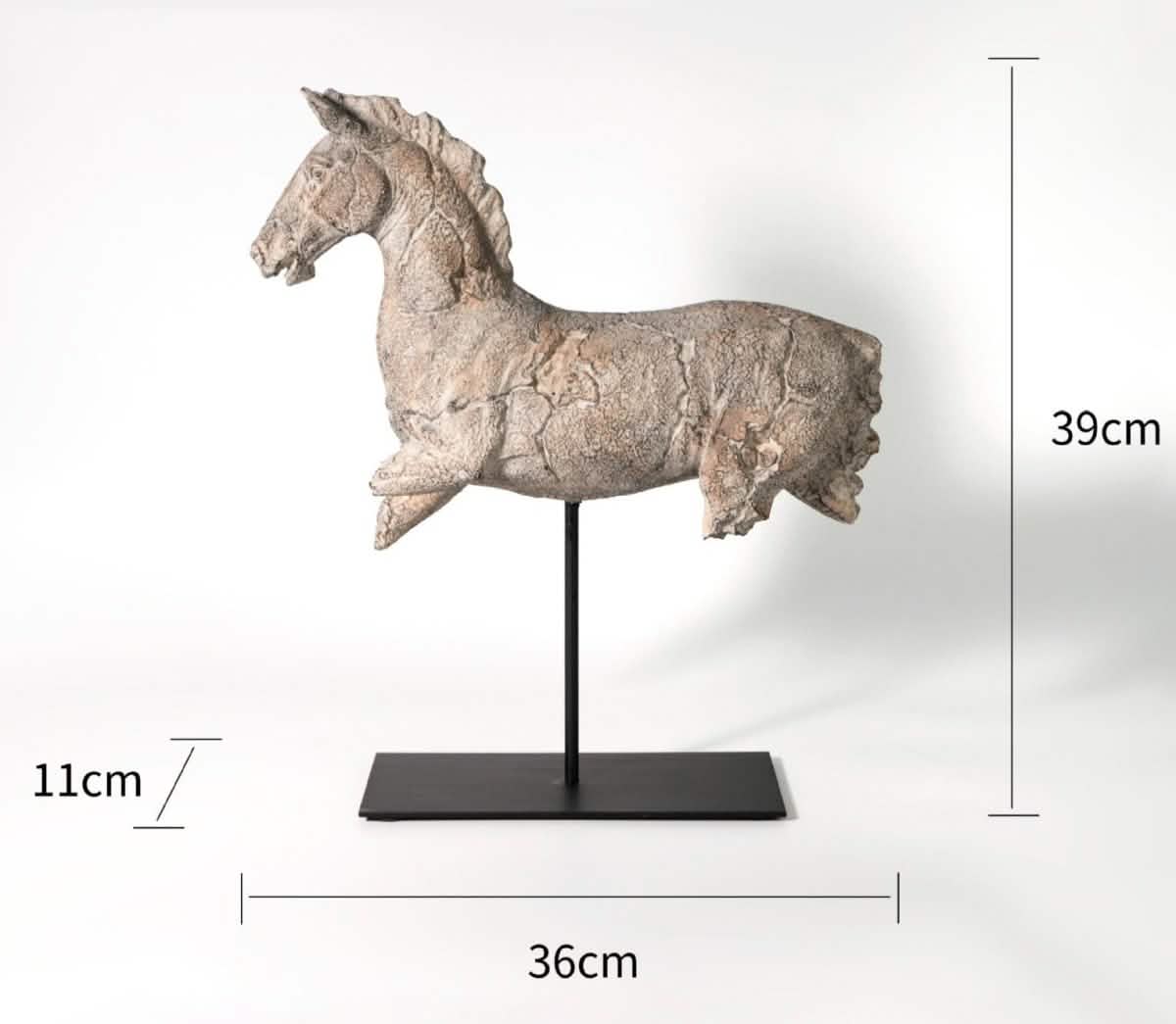 Silent Horse Resin Sculpture – Elegant Modern Tabletop Decoration - Silent Elegance – Horse Sculpture -