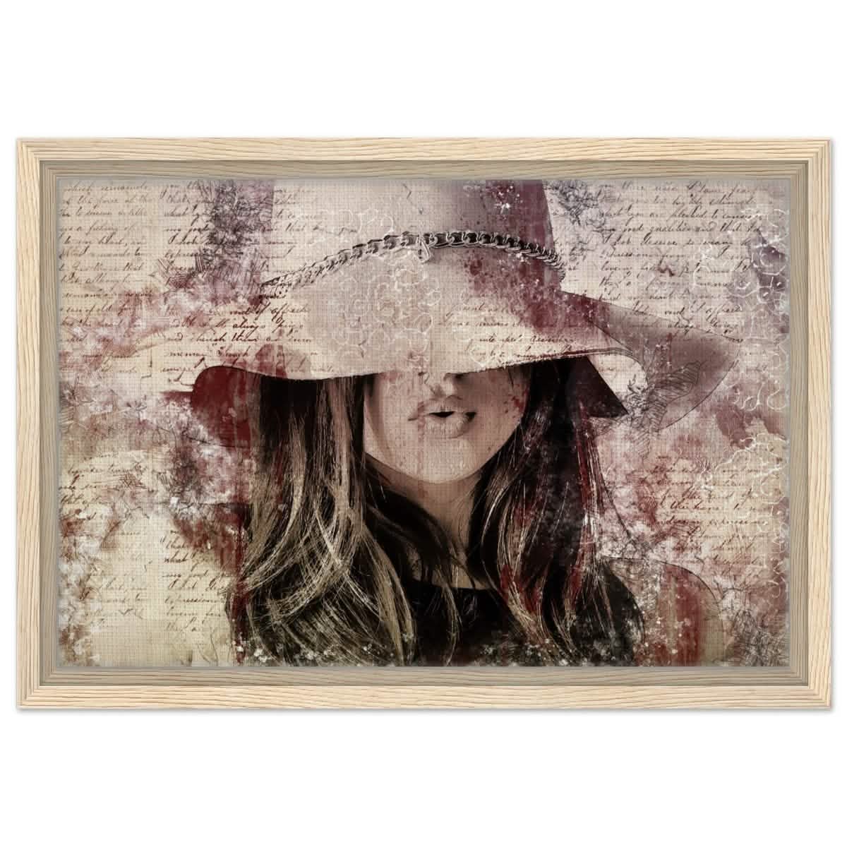 Silent Reflections | Modern Romanticism | Contemporary Figurative Art | wall art print - Framed Canvas - 30x45 cm / 12x18″ - Wood frame