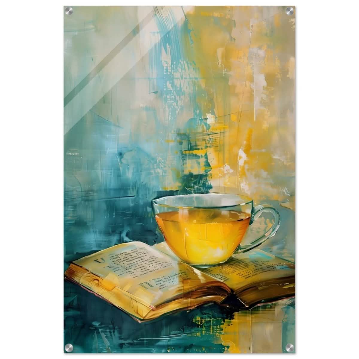 Sip of Wisdom | Contemporary Still Life Art | Abstract Realism - Acrylic Print - 30x45 cm / 12x18″ -