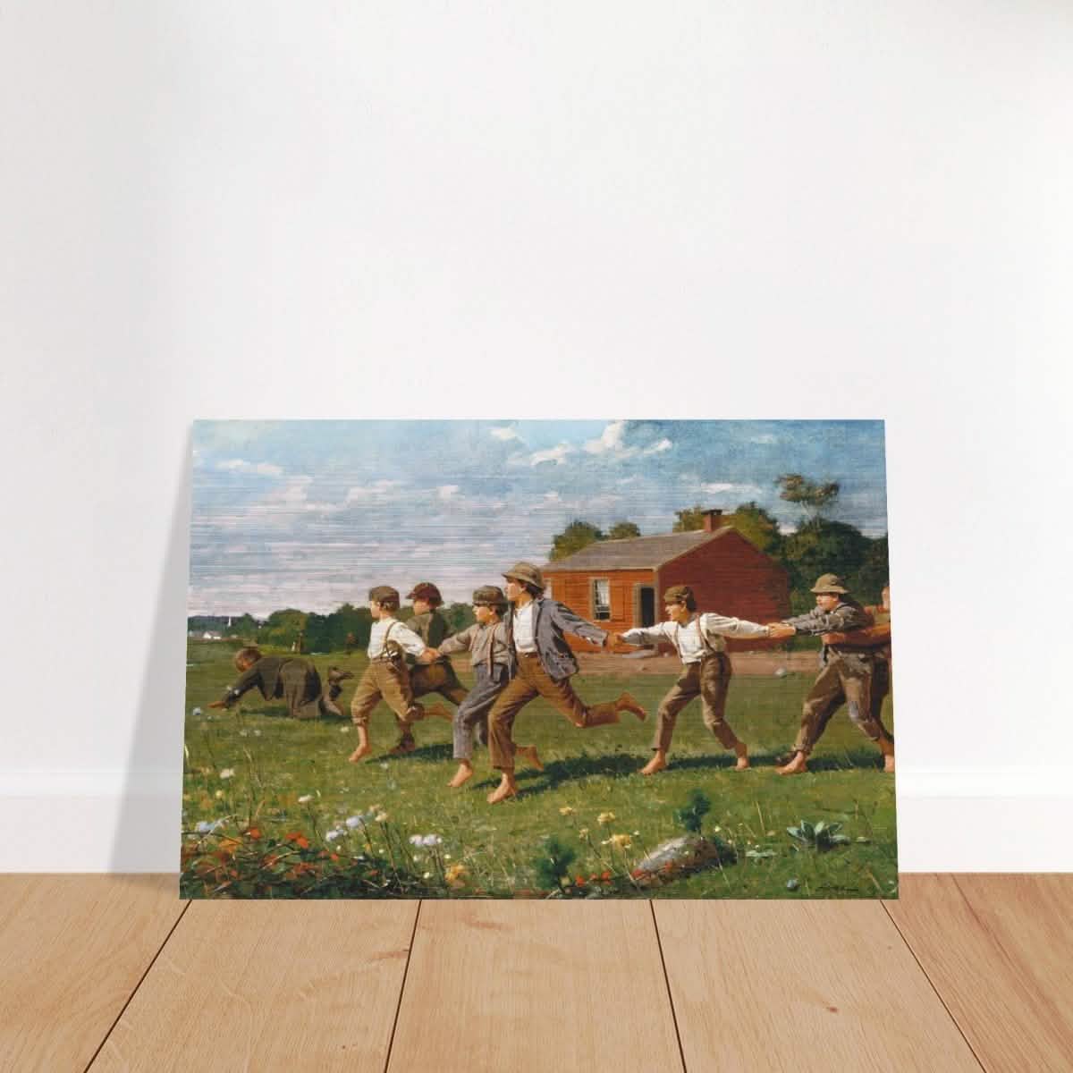 Snap the Whip (1872) by Winslow Homer | Vintage Nature Art wall art print - Brushed Aluminum Print - 30x45 cm / 12x18″ -