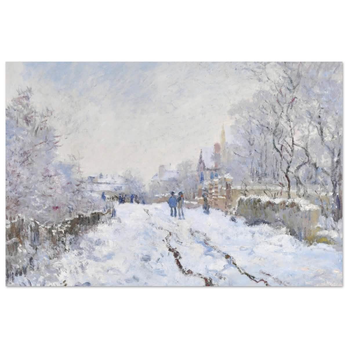 Snow at Argenteuil by Claude Monet | Vintage Nature art print - Aluminum Print - 30x45 cm / 12x18″ -