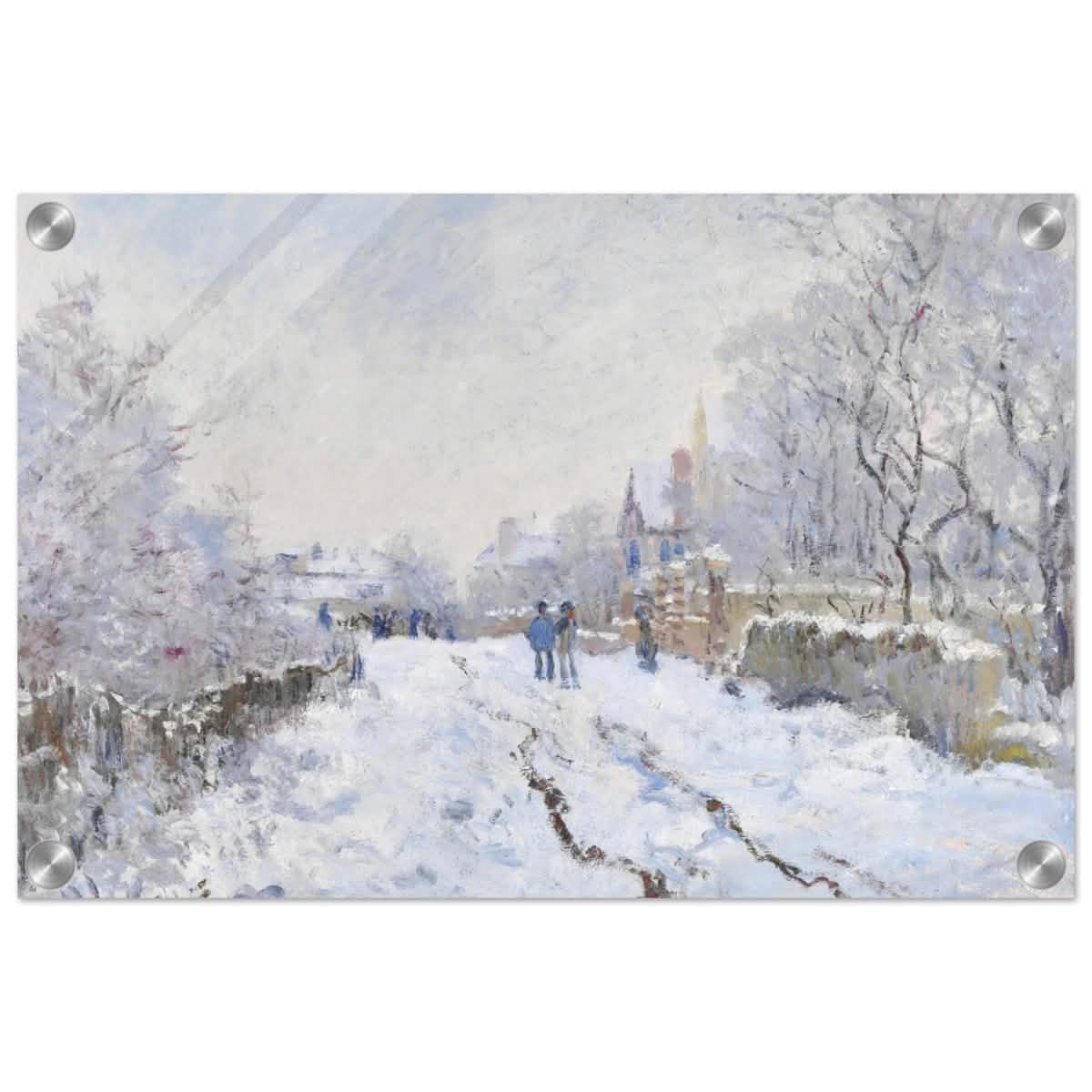 Snow at Argenteuil by Claude Monet | Vintage Nature art print - Acrylic Print - 30x45 cm / 12x18″ -