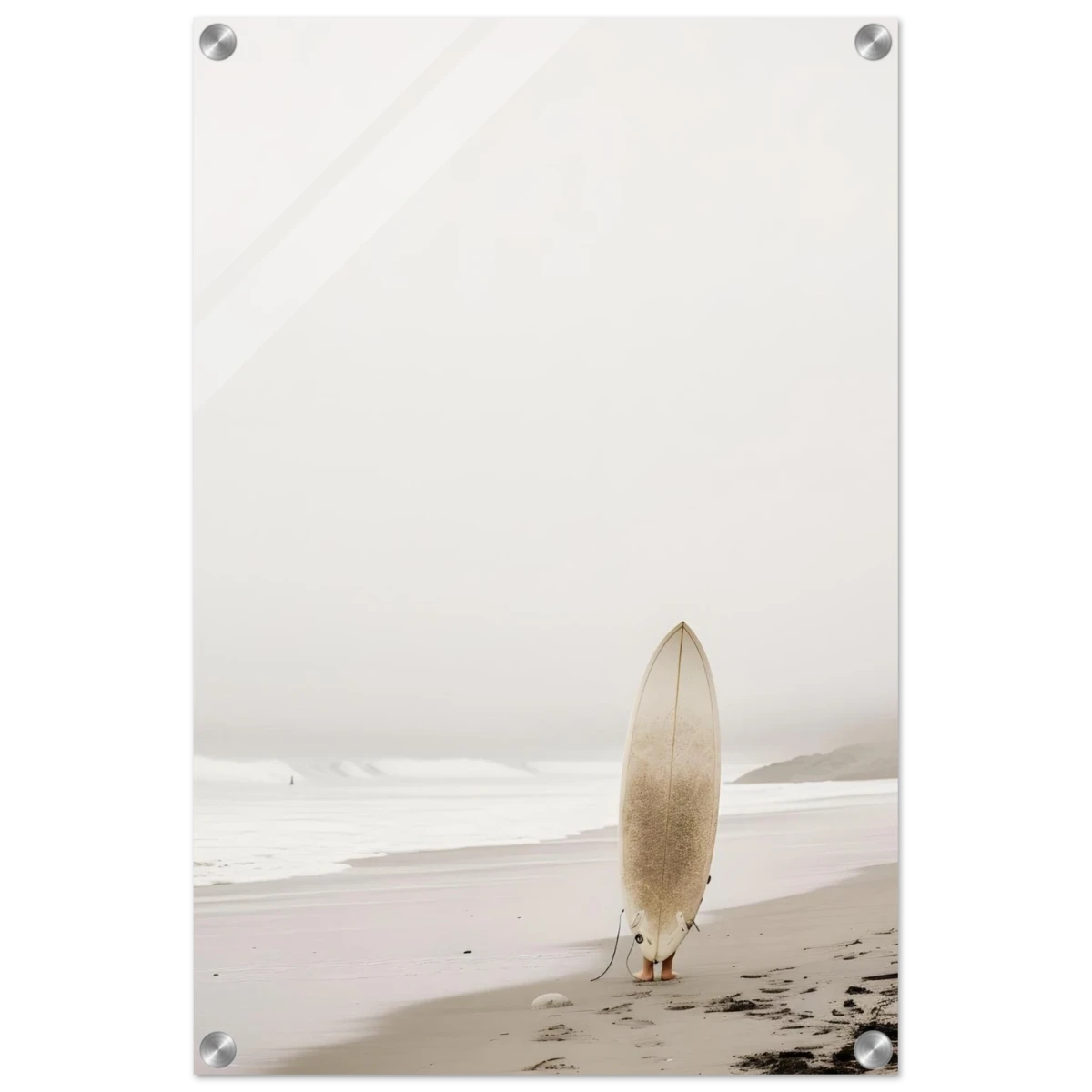 "Solitude & Surf" – Minimalist Coastal Photography | Wall art Print - Acrylic Print - 40x60 cm / 16x24″ -