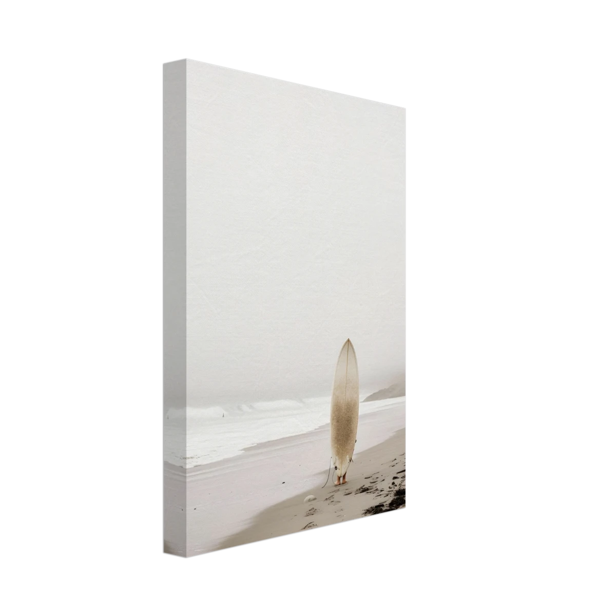 "Solitude & Surf" – Minimalist Coastal Photography | Wall art Print - Canvas - 20x30 cm / 8x12″ -