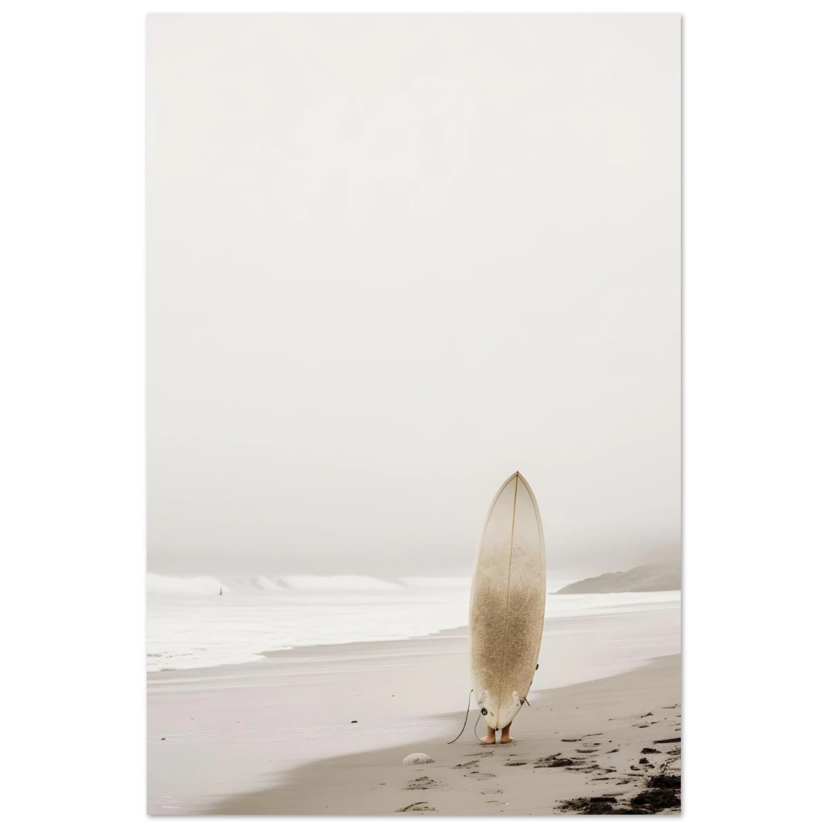 "Solitude & Surf" – Minimalist Coastal Photography | Wall art Print - Fine Art Poster - 40x60 cm / 16x24″ -