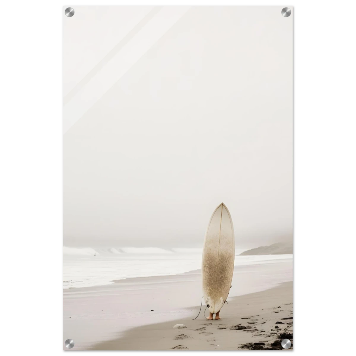 "Solitude & Surf" – Minimalist Coastal Photography | Wall art Print - Acrylic Print - 50x75 cm / 20x30″ -