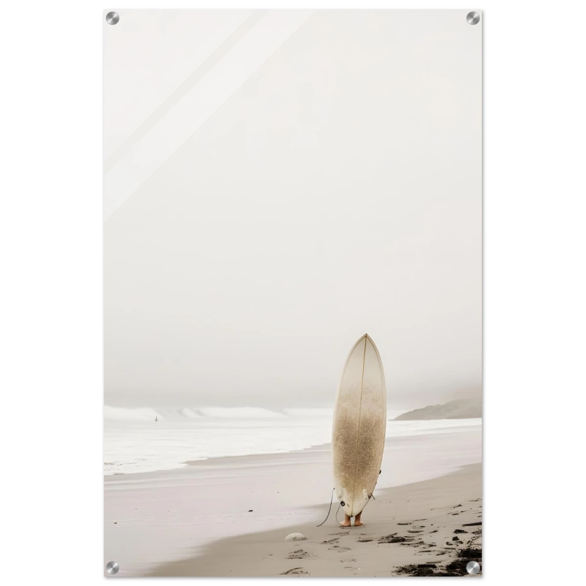 "Solitude & Surf" – Minimalist Coastal Photography | Wall art Print - Acrylic Print - 60x90 cm / 24x36″ -