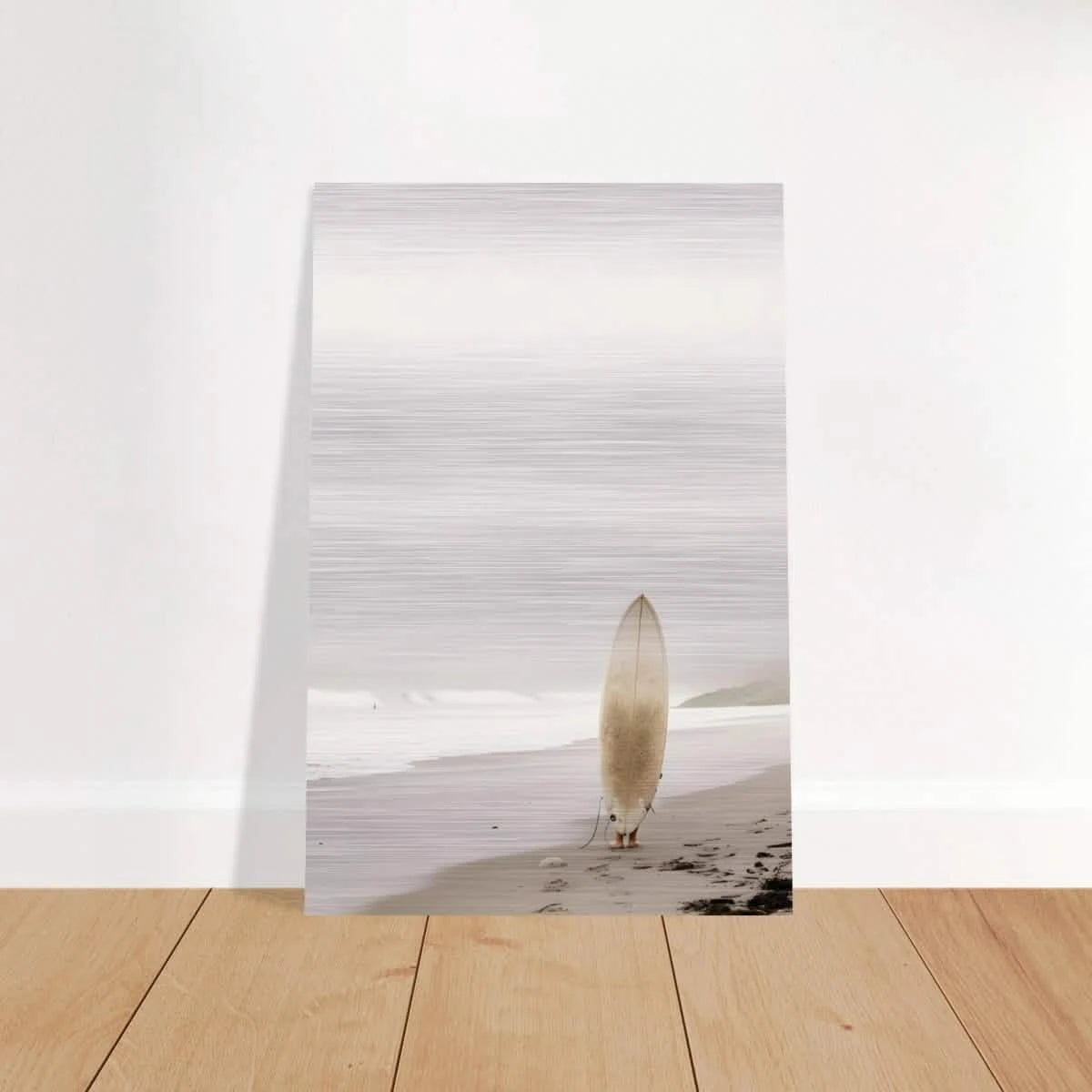 "Solitude & Surf" – Minimalist Coastal Photography | Wall art Print - Brushed Aluminum Print - 20x30 cm / 8x12″ -