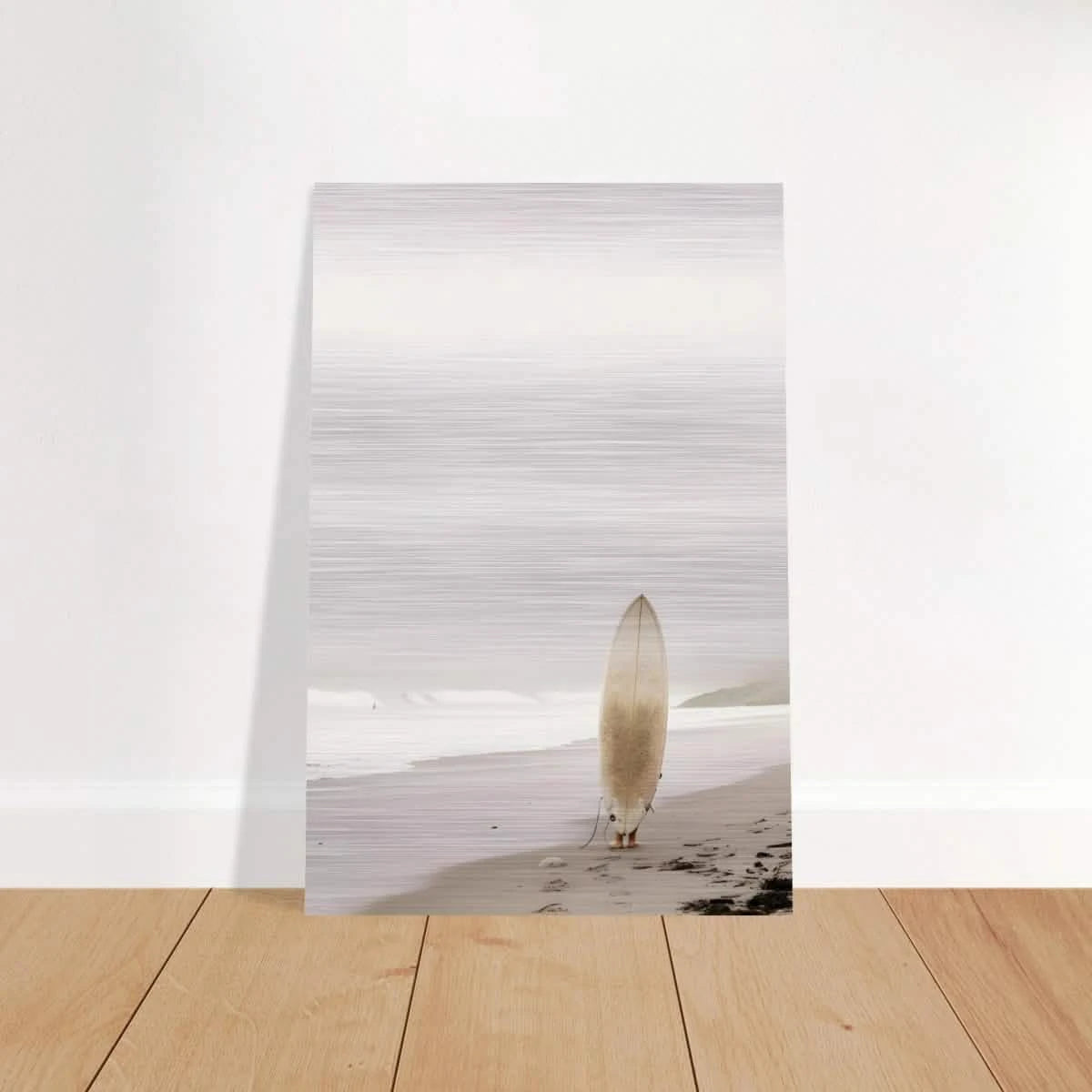 "Solitude & Surf" – Minimalist Coastal Photography | Wall art Print - Brushed Aluminum Print - 30x45 cm / 12x18″ -