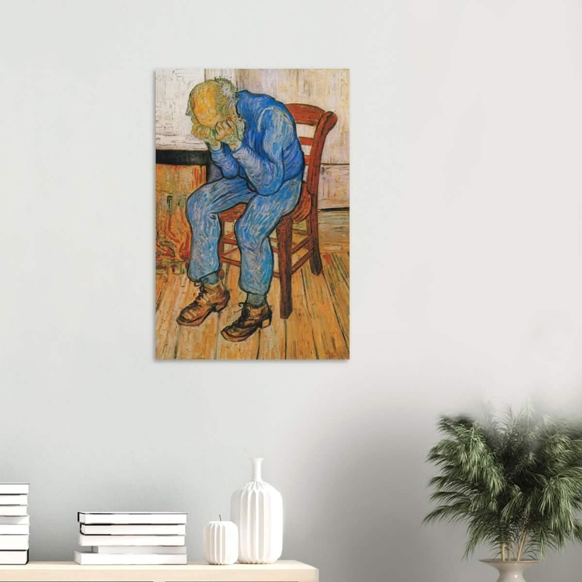 Sorrowing old man by Vincent van Gogh - Wood Prints - 50x75 cm / 20x30″ - 10 mm