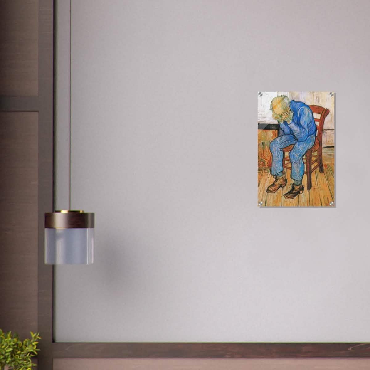 Sorrowing old man by Vincent van Gogh - Acrylic Print - 40x60 cm / 16x24″ -