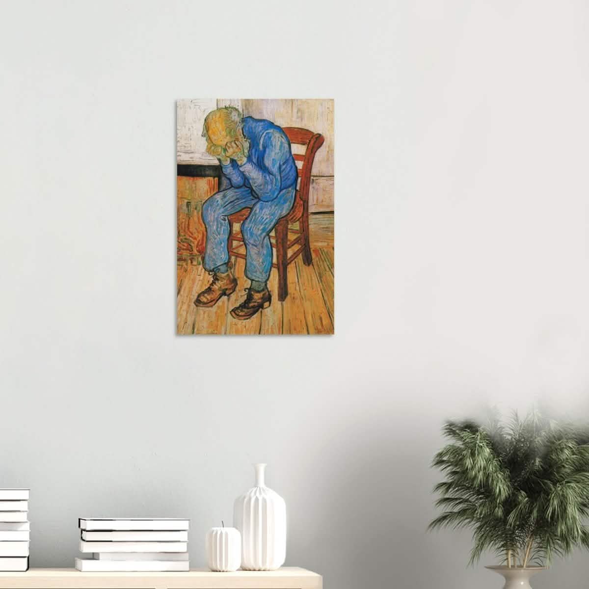 Sorrowing old man by Vincent van Gogh - Wood Prints - 40x60 cm / 16x24″ - 10 mm