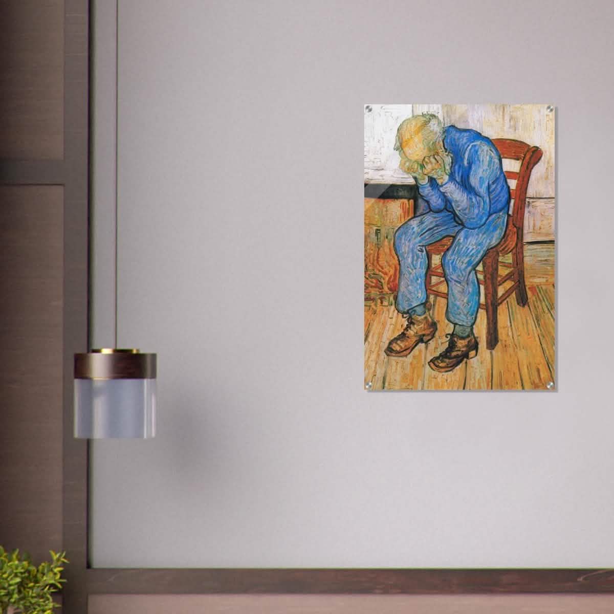 Sorrowing old man by Vincent van Gogh - Acrylic Print - 60x90 cm / 24x36″ -