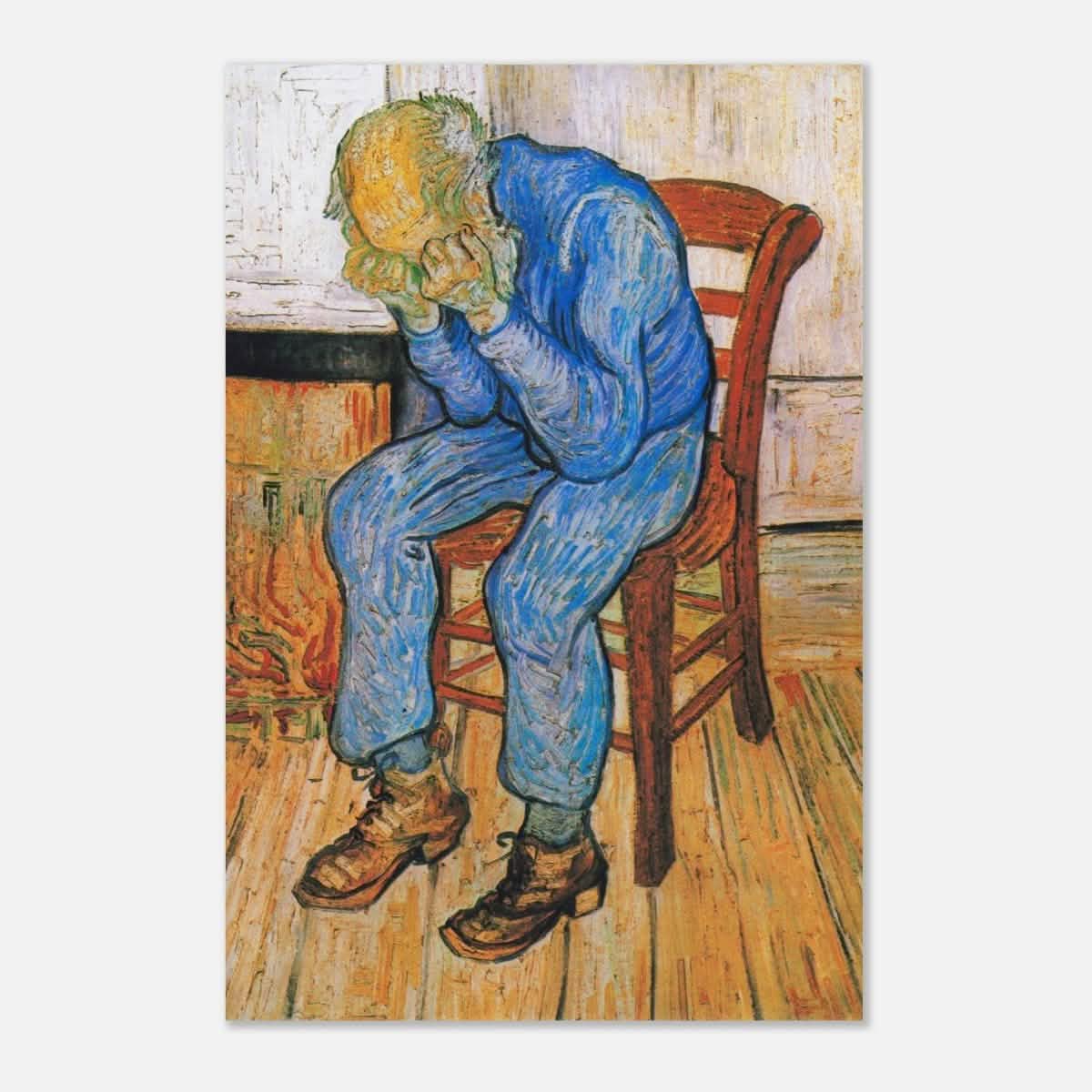 Sorrowing old man by Vincent van Gogh - Aluminum Print - 60x90 cm / 24x36″ -