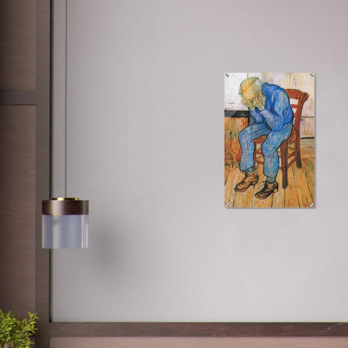 Sorrowing old man by Vincent van Gogh - Acrylic Print - 50x75 cm / 20x30″ -