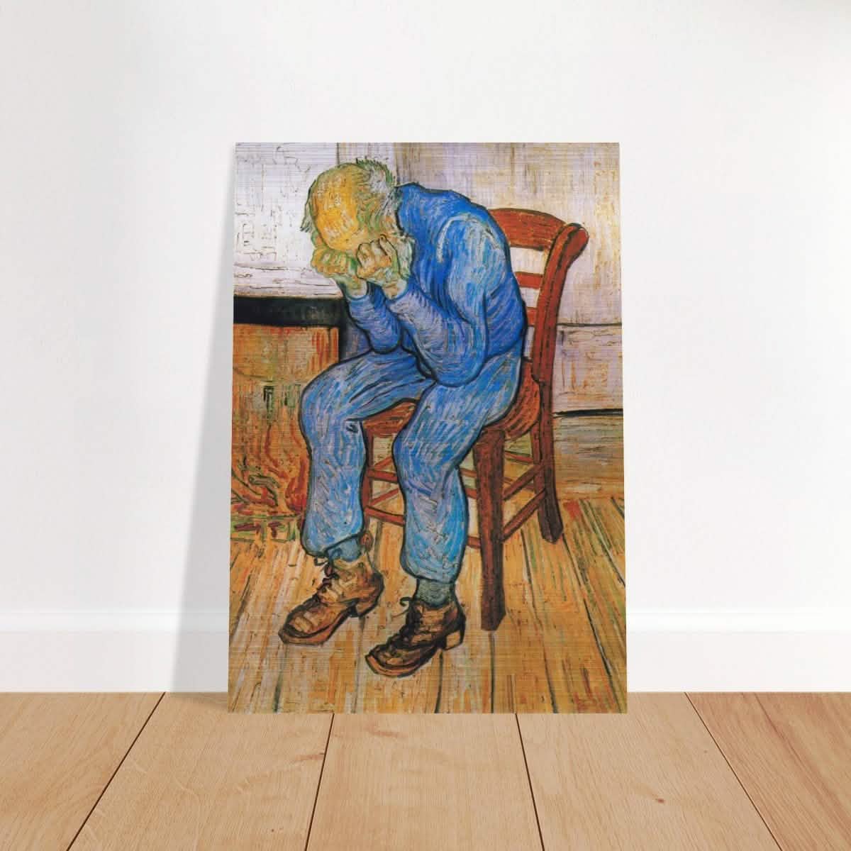 Sorrowing old man by Vincent van Gogh - Brushed Aluminum Print - 70x100 cm / 28x40″ -