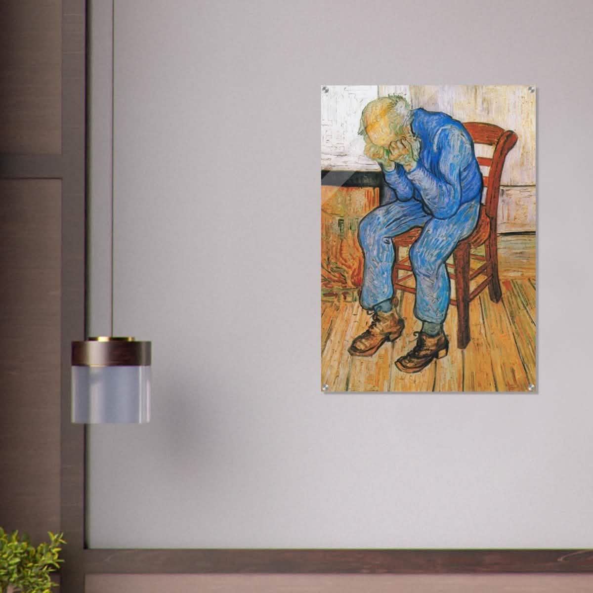 Sorrowing old man by Vincent van Gogh - Acrylic Print - 70x100 cm / 28x40″ -