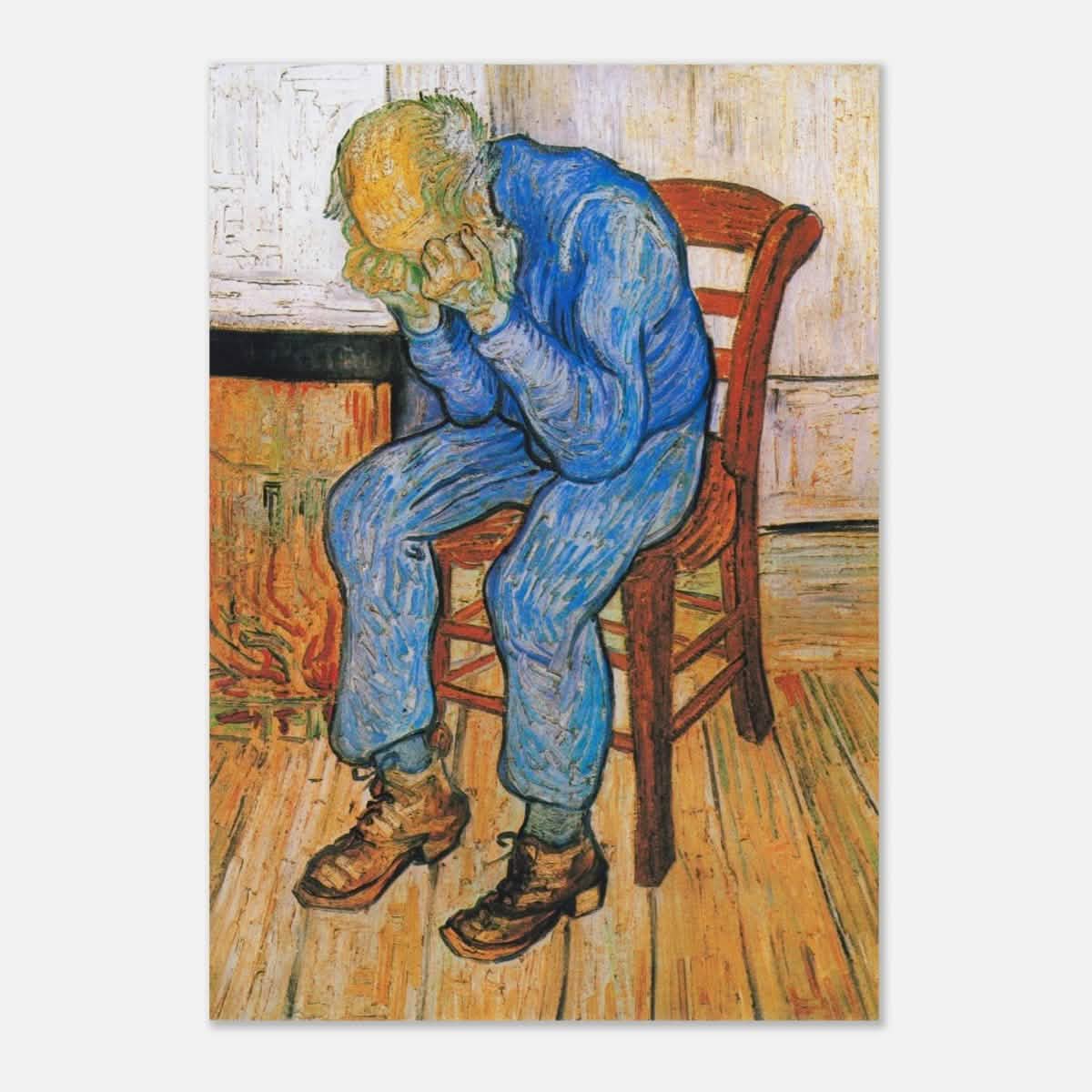 Sorrowing old man by Vincent van Gogh - Aluminum Print - 70x100 cm / 28x40″ -