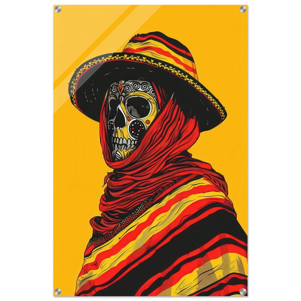 Soul of the Desert – Día de los Muertos Pop Art | wall art print - Acrylic Print - 60x90 cm / 24x36″ -