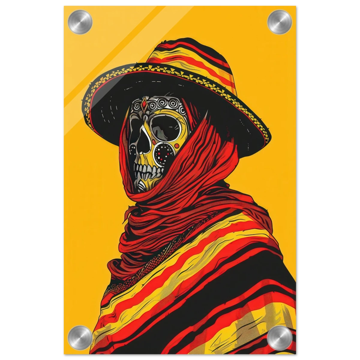 Soul of the Desert – Día de los Muertos Pop Art | wall art print - Acrylic Print - 20x30 cm / 8x12″ -