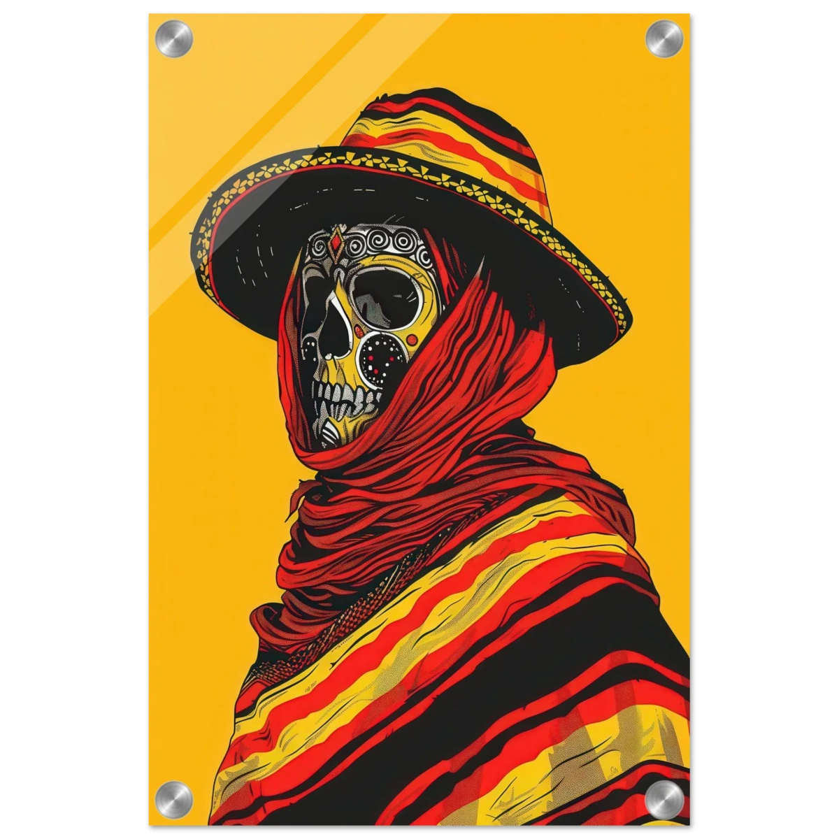Soul of the Desert – Día de los Muertos Pop Art | wall art print - Acrylic Print - 30x45 cm / 12x18″ -