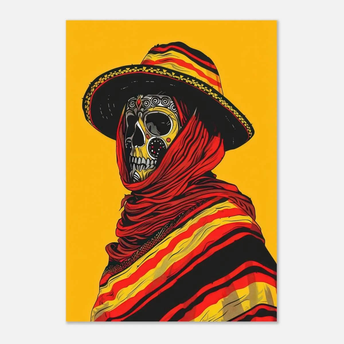 Soul of the Desert – Día de los Muertos Pop Art | wall art print - Aluminum Print - 70x100 cm / 28x40″ -