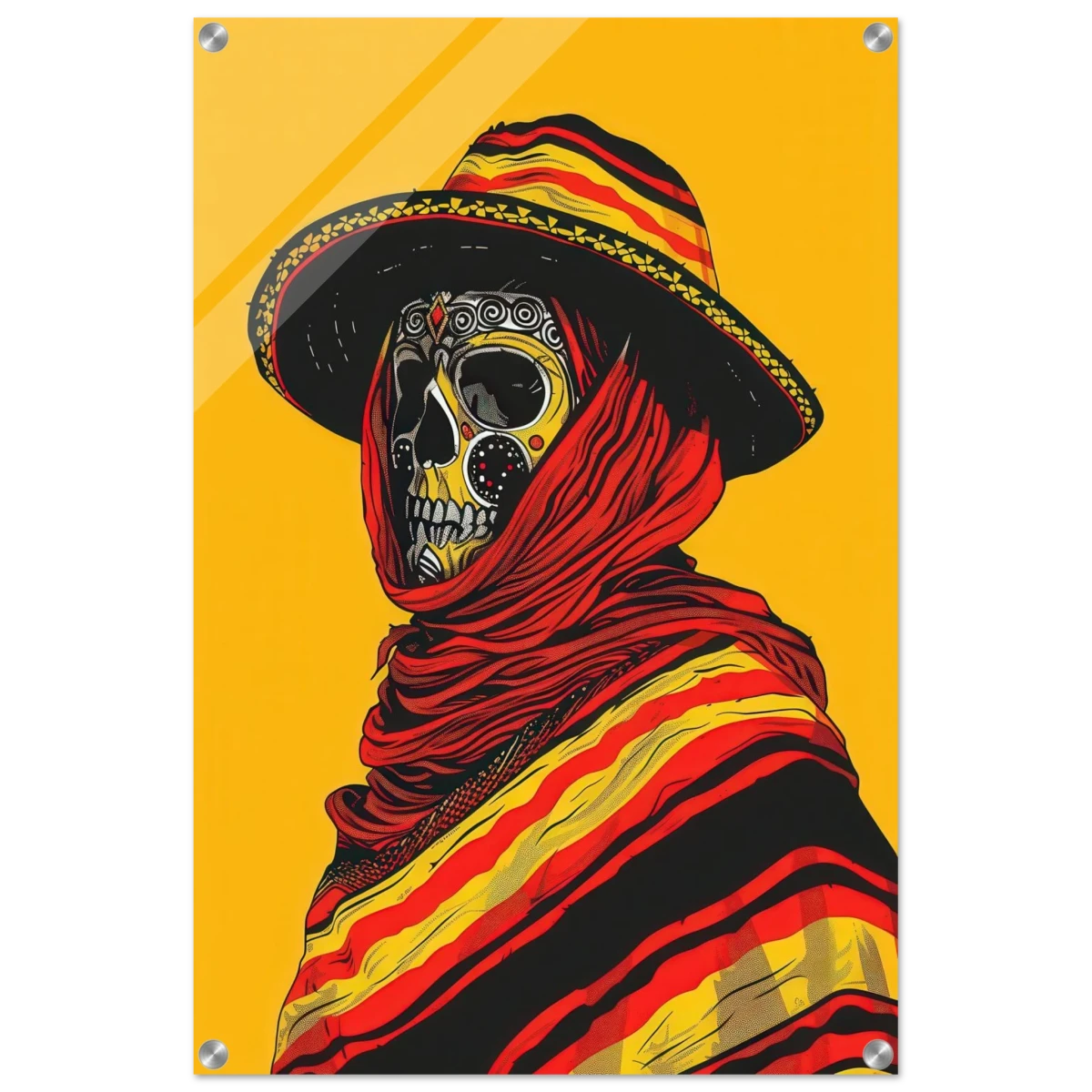 Soul of the Desert – Día de los Muertos Pop Art | wall art print - Acrylic Print - 50x75 cm / 20x30″ -